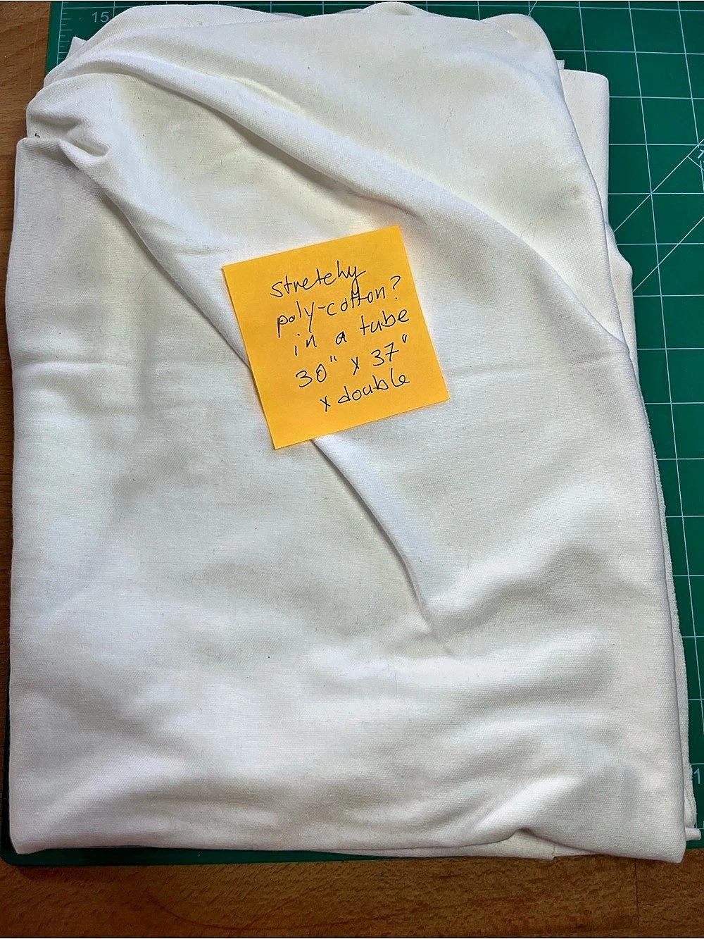 White stretchy cotton tube fabric